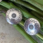 Unsigned Southwestern Round Post Earrings Photo 2