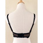 Victoria's Secret Quarter Cup Lace Bralette Medium Low Cut Black Red Photo 3