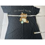 Goodie Two Sleeves Womens Teddy Bear T SHIRT Im Dead Inside Black SIZE M Photo 3