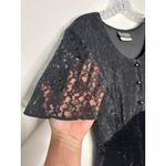 American Vintage Vintage 1990s Ms. Choice Black Lace & Velvet Maxi Dress Made in USA large Photo 7