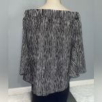 Mud Pie  black white striped off shoulder blouse top shirt womans small Photo 1