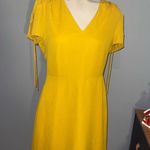 J.Crew  Mercantile Elegant mustard Yellow V-Neck Dress woman’s size 4 small Photo 0