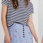Madewell Side Button Mini Skirt Aloha Floral 16 Periwinkle Photo 0