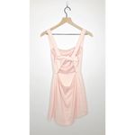 Wilfred Aritzia Aperture Tie Back Mini Dress Square Neck in Petal Pink Size 6 Photo 5