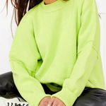 Free People  Easy Street Tunic sweater lime green oversized xs Photo 0
