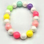 None Pink Yellow Bead Stretch Elastic Fashion Boho Retro Indie Jewelry Bracelet B20 Photo 1