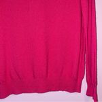 Pink Cashmere Wool Silk Blend Sweater V Neck Long Sleeve Size M Photo 8