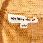 Daisy May  Large Burnt Orange Sherpa Eyelash Long Open Front Cardigan Photo 2