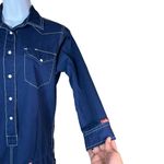 Denimist‎ Dark Wash Button Down Cowboy Romper Size Small Blue Photo 2