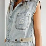 Anthropologie One Teaspoon XS Womens Denim Romper Shorts One Piece Outfit Photo 0