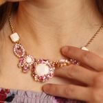 Kate Spade  Pink Jeweled Statement Necklace Photo 4