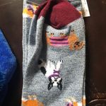 Women’s long dog gray socks Red Photo 0