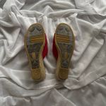 White Stag Stripped Open Toe Wedge Sandals Photo 3