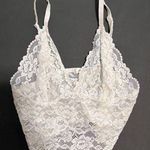 Bozzolo  Vintage White Lace Bralette Crop Tank Top Women’s Sz S EUC Photo 0