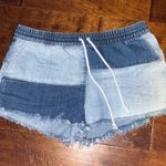 Aerie  patchwork cutoff jean shorts size medium Photo 0