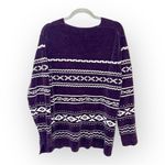 White Stag Vintage Y2K Purple Fair Isle Sweater XL 16/18 Cozy Winter Ski Lodge Photo 1