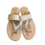 Sorel  Ella II Slip-On Flip Flop Sandals Suede Leather Neutral Tan Size 8 Women's Photo 2