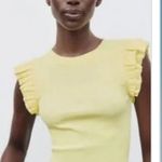 ZARA Yellow  Ruffle Top Photo 2
