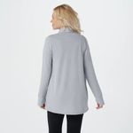 Cuddl Duds Comfortwear Gray Neutral Shawl Collar Cardigan Photo 1