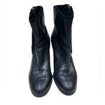 Lauren Ralph Lauren Black Fringe Block Heel Ankle Boots Size 8.5 Photo 1