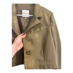 Bagatelle  New York Tan Faux Leather Cropped Blazer Jacket // Size Medium Photo 1