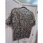 DKNY  Donna Karan‎ New York Women's Metallic Print Pleated  Top Size 10 Photo 7