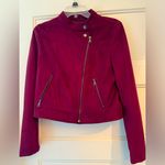 Banana Republic  Women’s Mauve suede moto style jacket size small Photo 0