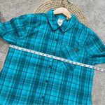 NWT L.L. Bean Women’s Eddy Plaid Button Down Shirt Top Longsleeve Blue Green M Size M Photo 12