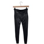 Spanx  Black Faux Leather Leggings 2437 Size Medium Shaping Slimming Compression Photo 2