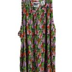 Bouffants And Broken Hearts Tank Top Linen Pink Tropical Flamingo Print Large Photo 0