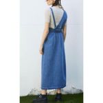 Moussy Asymmetry Denim Jumper Dress Blue Photo 13