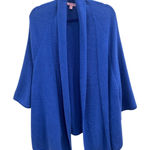 Lilly Pulitzer Cornflower Blue Cashmere Wrap Shawl Cardigan XL Preppy Cozycore Photo 0