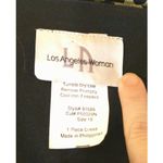 Los Angeles Apparel Los Angeles Womens Size 18 Green Animal Leopard‎ Print Ruffle Trim Career Preppy Photo 2