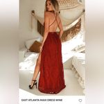 Hello Molly NEW East Atlanta Wine red Maxi Dress Xs Lace Peekaboo Sexy Dress Photo 2