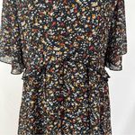 Manydress Womens Chiffon Floral Print‎ Vneck Casual Mini Boho Swing Dress Large Photo 7