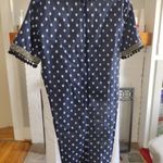 English Factory Navy And White Cotton Dress Photo 2