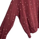Lou & grey  Women’s Maroon Terry Shooting Star Crewneck Sweatshirt Size Medium Photo 4