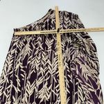 fab'rik  Dress Womens Small One‎ Shoulder Purple Leaf Printed Mini Asymmetrical Photo 3