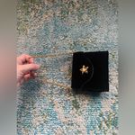 Vintage black velvet small hand bag with gold metal star Photo 9