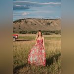 Hutch  Corene Strapless Floral Tulle A-Line Midi‎ Dress 20W Photo 2