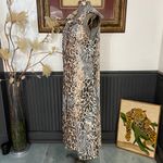 NWT La Piccola Creativa Italian Animal Print Linen Cotton Midi Dress Photo 3