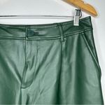 Anthropologie  NWT Green Faux Leather Cullotes Size 10 Photo 4
