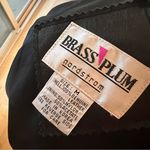 Nordstrom  Vinatage Black Leather Mid Blazer Size‎ Medium Photo 3