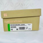 Naturalizer  Entari Brown Lizard Slingback Peep Toe Pumps Size 10 Photo 3