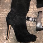 ROSEGOLD Black Suede Stiletto Boots Size 6.5 Photo 6