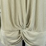 Alfani 3X-Large Top Stretch Twisted Front Long Sleeves V-Neck Metallic Striped Photo 2