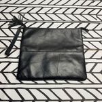 Kelly Moore Black Leather Clutch with tassel zip Photo 1