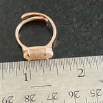 Anthropologie 18K Rose Gold Champagne Druzy Ring Photo 4
