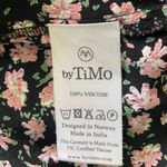 byTiMo Floral Summer Button Down Mini Dress Size L Black Size L Photo 3