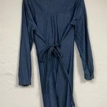 Max Studio  Chambray Long Sleeve Mini Dress Womens L Swiss Coastal Cowboy Denim Photo 1